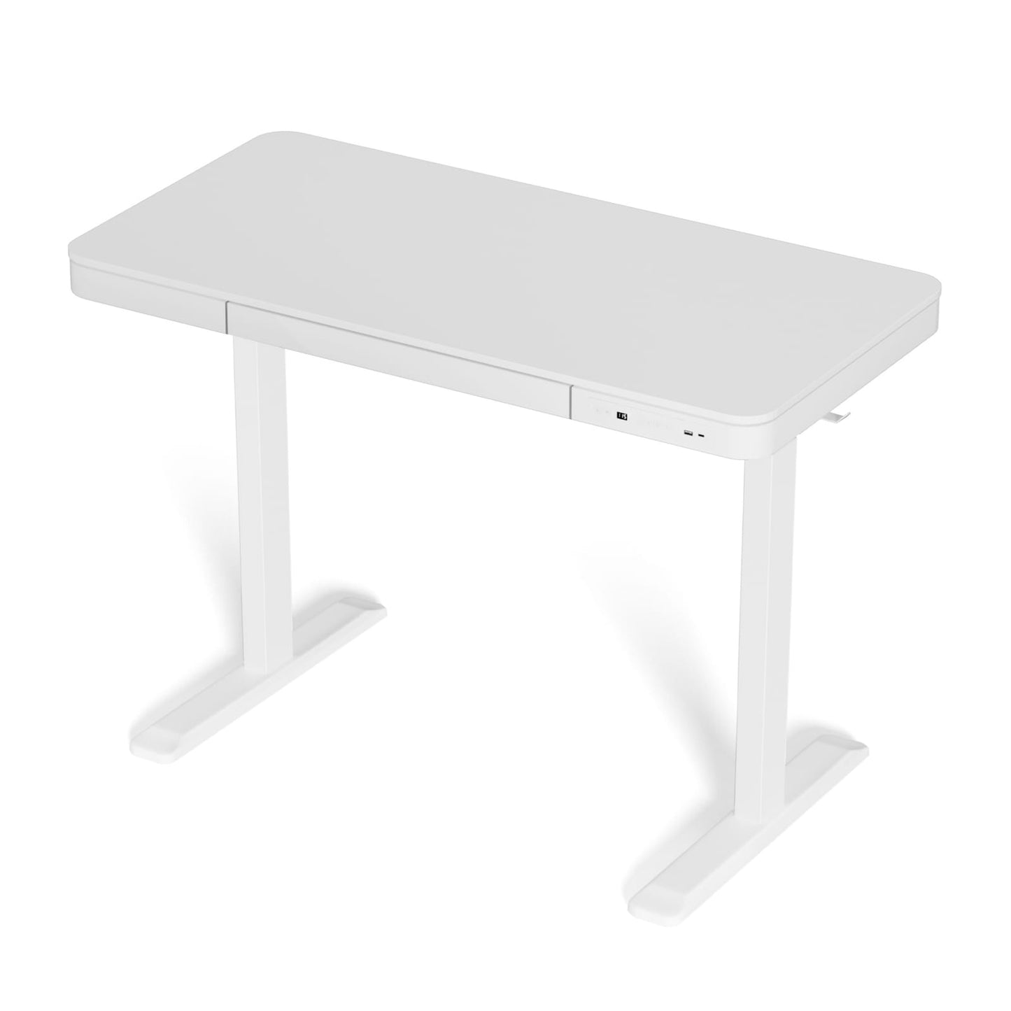 Electric Standing Desk White Motorised 120x60x72cm