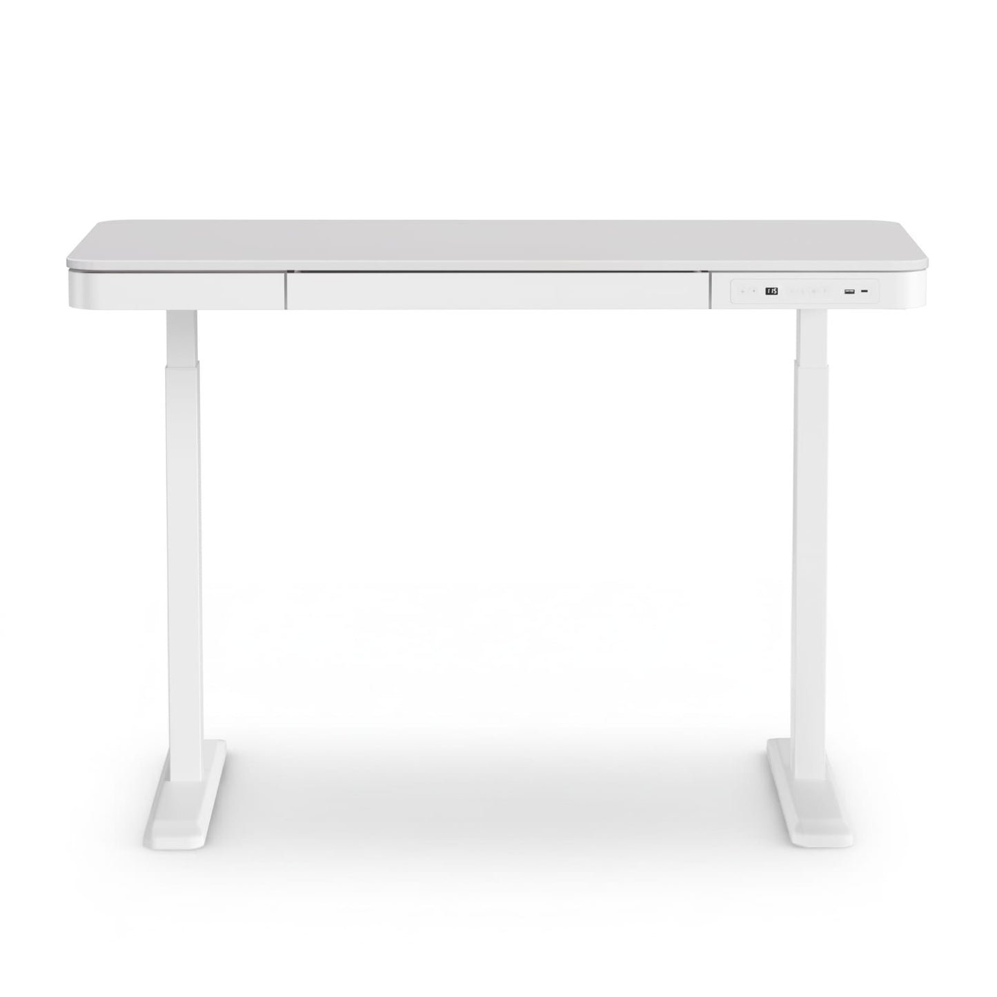 Electric Standing Desk White Motorised 120x60x72cm