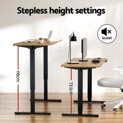 Electric Standing Desk Adjustable Height 1400x600x16cm