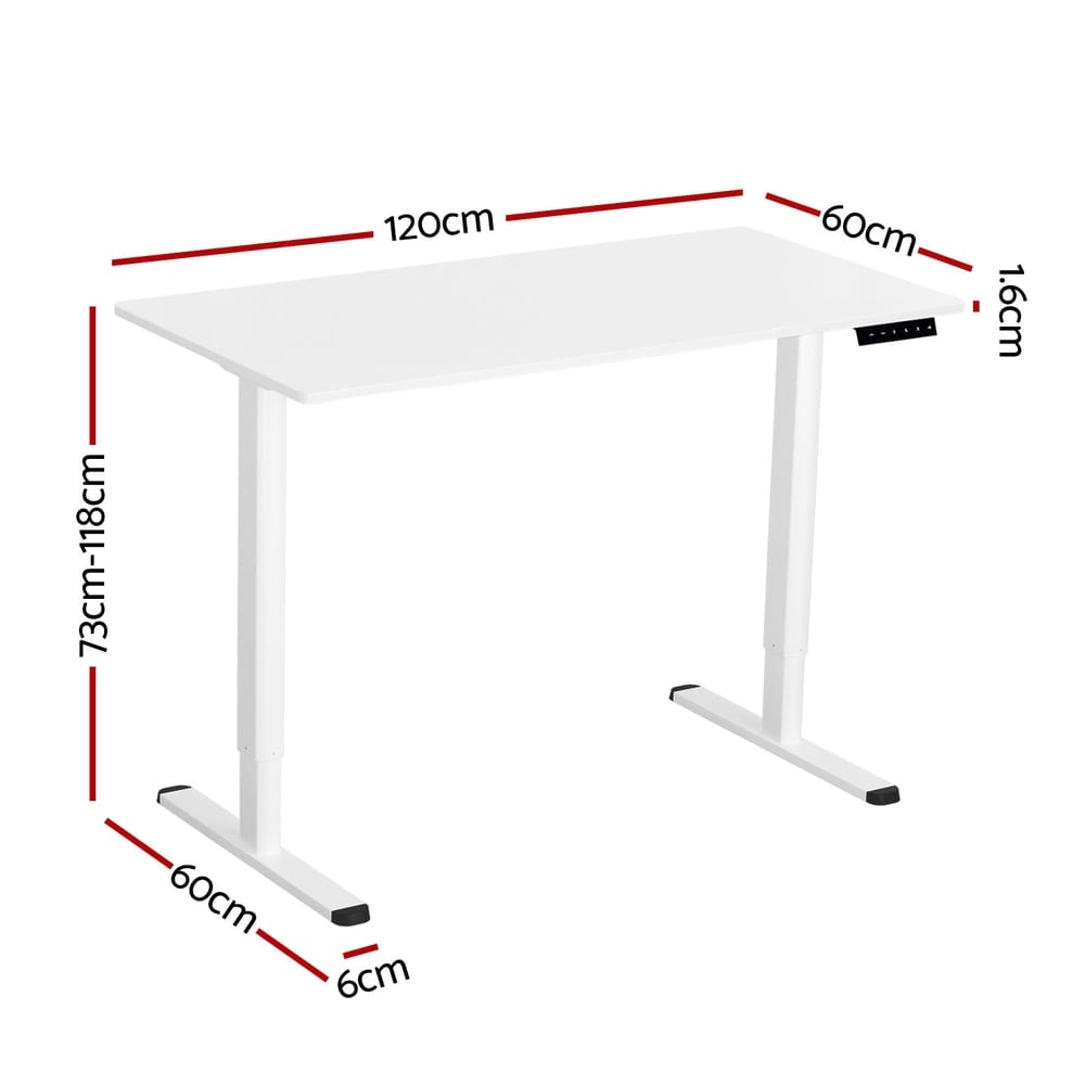 Electric Standing Desk Motorised 120x60x73cm