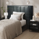 Bed Frame Headboard King Single Size Bedhead Black Leather