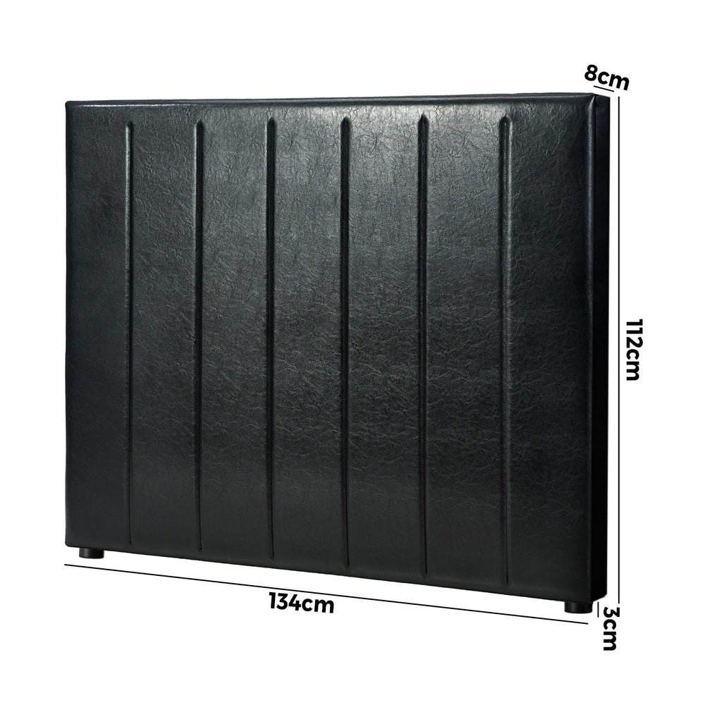Bed Frame Headboard King Single Size Bedhead Black Leather