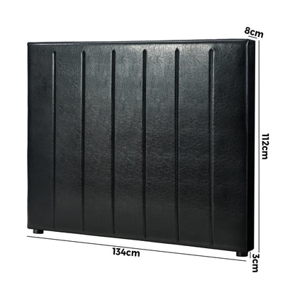 Bed Frame Headboard King Single Size Bedhead Black Leather