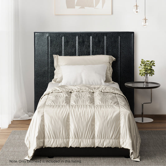 Bed Frame Headboard King Single Size Bedhead Black Leather