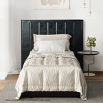 Bed Frame Headboard King Single Size Bedhead Black Leather