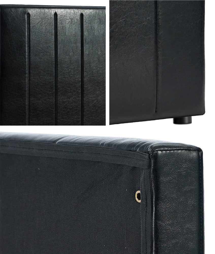 Bed Frame Headboard King Single Size Bedhead Black Leather