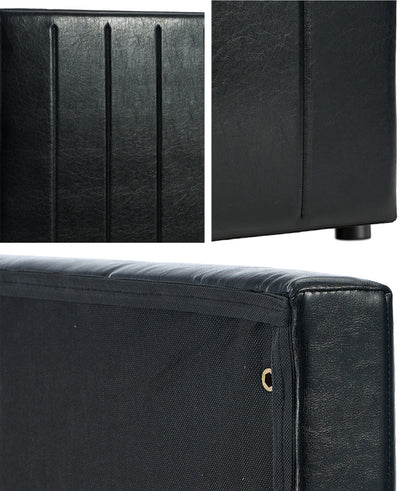 Bed Frame Headboard King Single Size Bedhead Black Leather