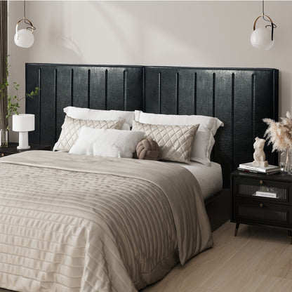 Bed Frame Headboard Double Queen King Bedhead Black Leather