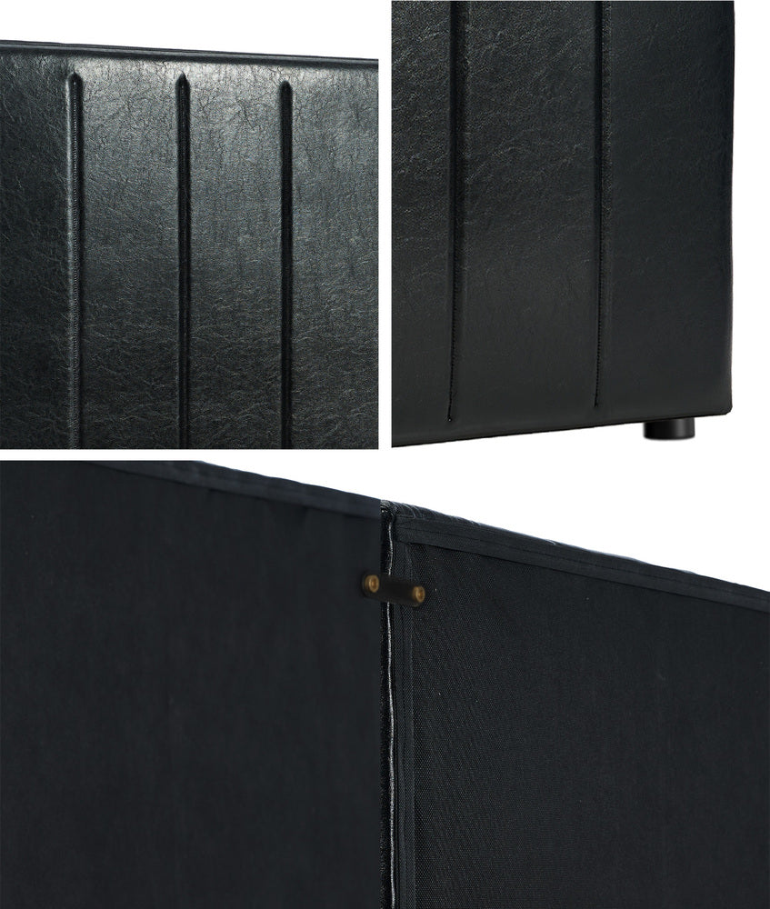 Bed Frame Headboard Double Queen King Bedhead Black Leather