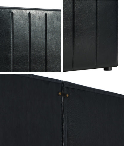 Bed Frame Headboard Double Queen King Bedhead Black Leather