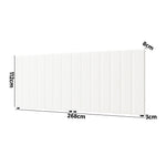 Bed Frame Headboard Double Queen King White Boucle