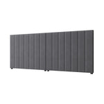 Bed Frame Headboard King Single Size Grey Velvet