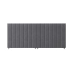 Bed Frame Headboard King Single Size Grey Velvet