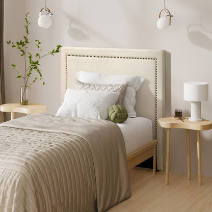 King Single Bed Headboard Bedhead Beige