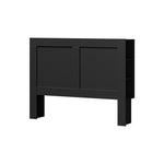 Headboard Bedhead with Storage Shelves Black/White