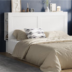 Headboard Bedhead with Storage Shelves Black/White