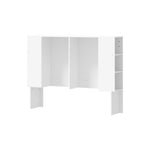 Headboard Bedhead with Storage Shelves Black/White