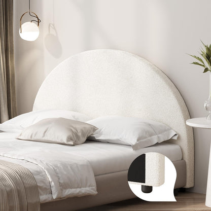 Bed Head King Single Headboard Boucle White