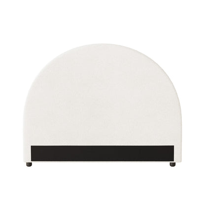 Bed Head King Single Headboard Boucle White