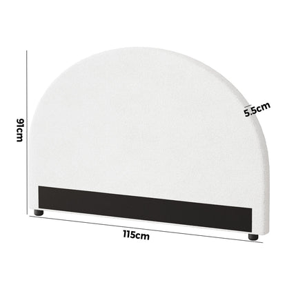 Bed Head King Single Headboard Boucle White