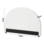 Bed Head King Single Headboard Boucle White