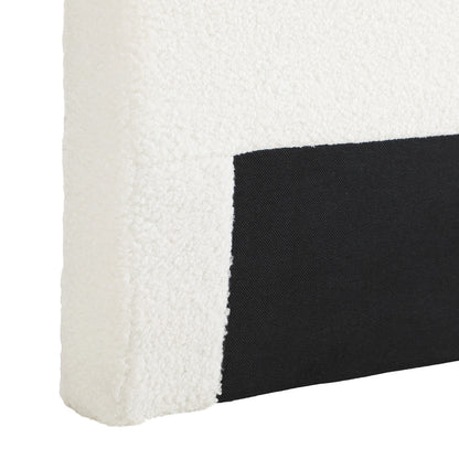 Bed Head King Single Headboard Boucle White