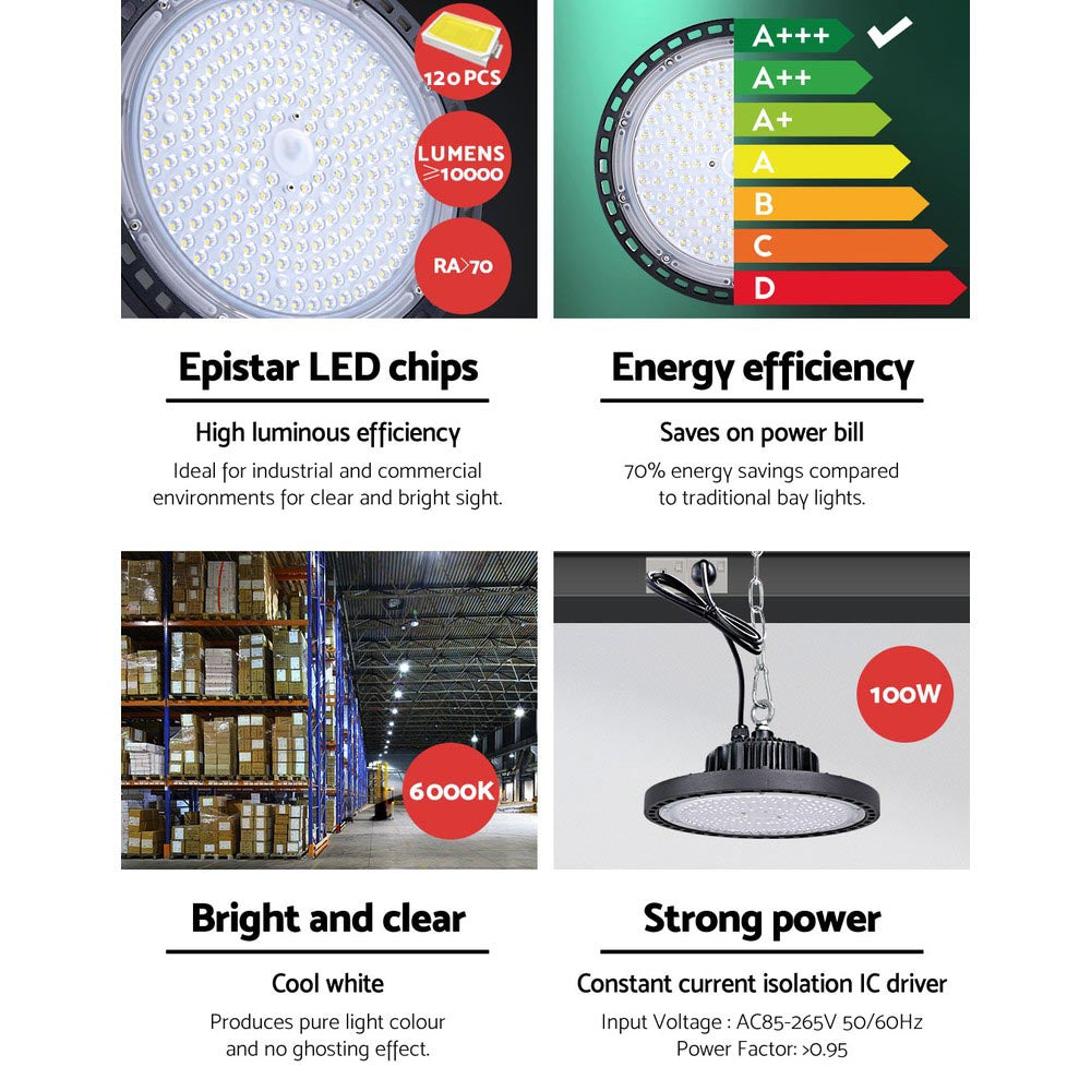 Led High Bay Lights 100W Ufo For Industrial Workshops