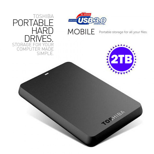  Toshiba 2TB Canvio 2.5 Inch USB 3.0 External Mobile HDD