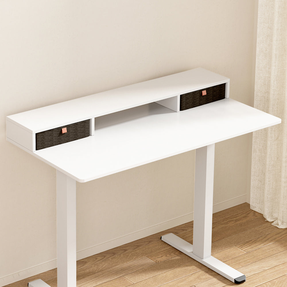 Standing Desk Desktop Storage Rack w/ Drawer 120cm