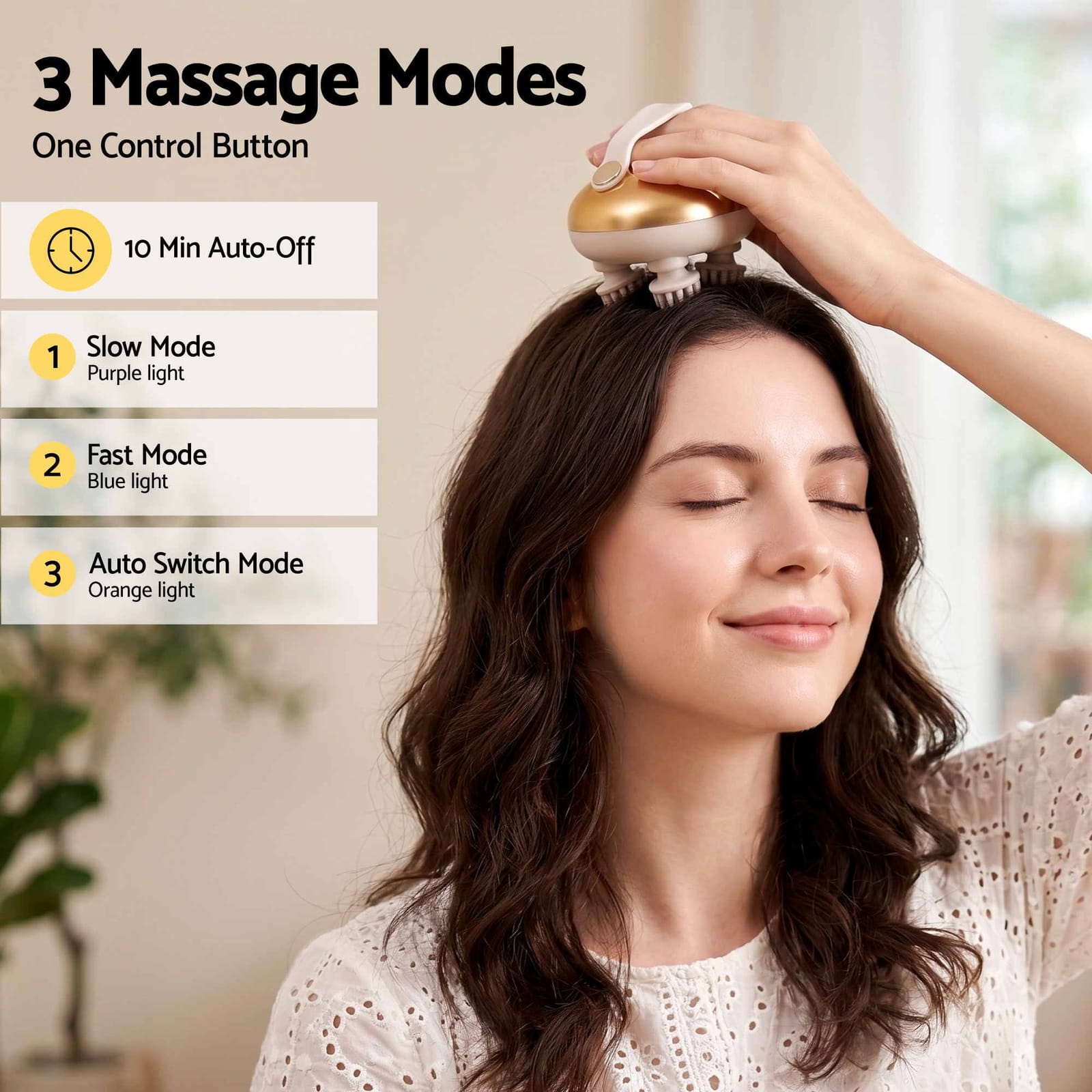 Scalp Massager Rechargeable Waterproof IPX7 | HomeAndLiving - 6