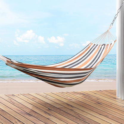 Hammock Bed Outdoor Camping Hammocks Beige Grey
