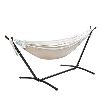 Hammock Bed Camping Chair Outdoor Lounge Single Cotton With Stand