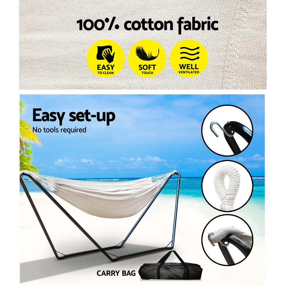 Hammock Bed With Stand Outdoor Camping Hammocks Steel Frame