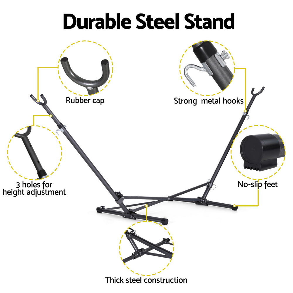 Hammock Bed Stand Steel Frame Outdoor Indoor