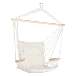 Hammock Chair Hanging With Armrest Camping Hammocks Cream