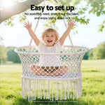 Hammock Chair Cotton Swing Chair Outdoor Indoor Cream