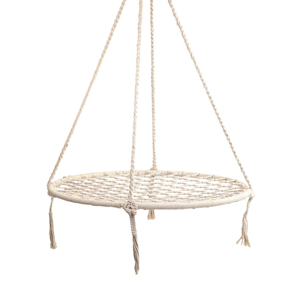 Hammock Chair Outdoor Tree Swing Nest Web Hanging Seat 100Cm