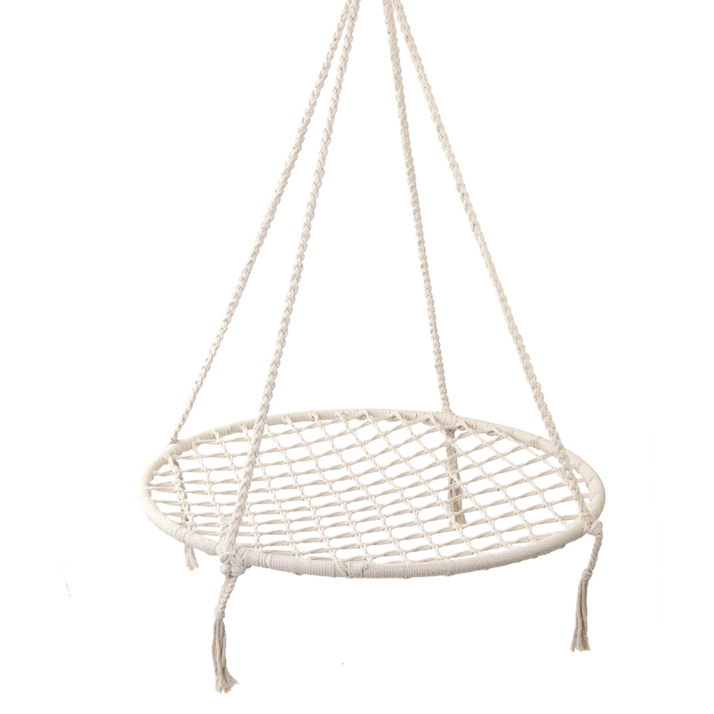 Hammock Chair Outdoor Tree Swing Nest Web Hanging Seat 100Cm