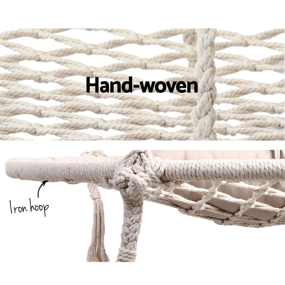 Hammock Chair Outdoor Tree Swing Nest Web Hanging Seat 100Cm