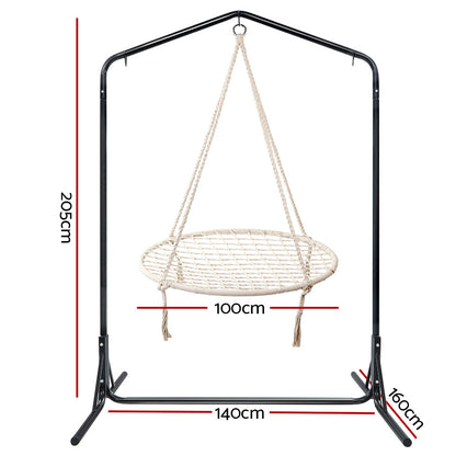 Hammock Chair With Stand Nest Web Outdoor Swing 100Cm