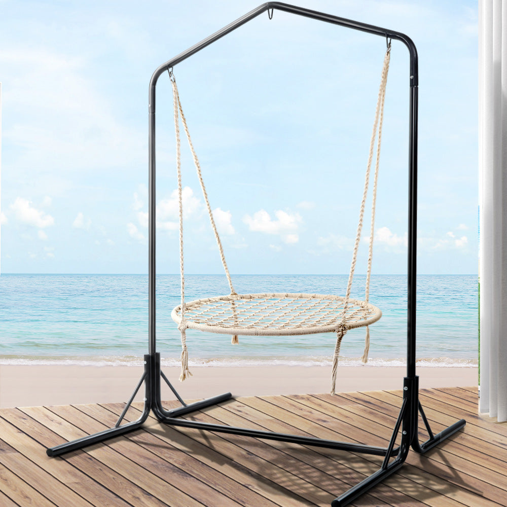 Hammock Chair With Stand Nest Web Outdoor Swing 100Cm