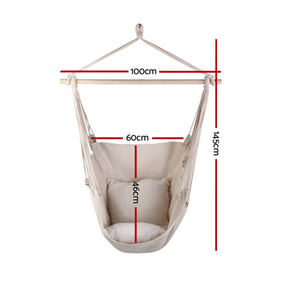Hammock Chair Outdoor Camping Hanging Hammocks Cushion Pillow