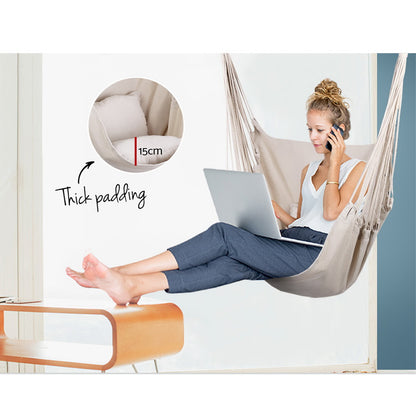 Hammock Chair Outdoor Camping Hanging Hammocks Cushion Pillow