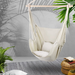 Hammock Chair Outdoor Camping Hanging Hammocks Cushion Pillow