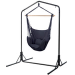 Outdoor Hammock Chair With Stand Swing Hanging Hammock With Pillow Grey