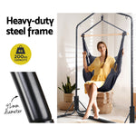 Outdoor Hammock Chair With Stand Swing Hanging Hammock With Pillow Grey