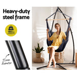 Hammock Chair Outdoor Camping Hanging With Steel Stand Grey