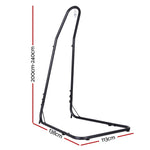Hammock Chair Stand Heavy Duty Steel Frame Black
