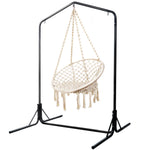 Outdoor Hammock Chair With Stand Cotton Swing Relax Hanging
