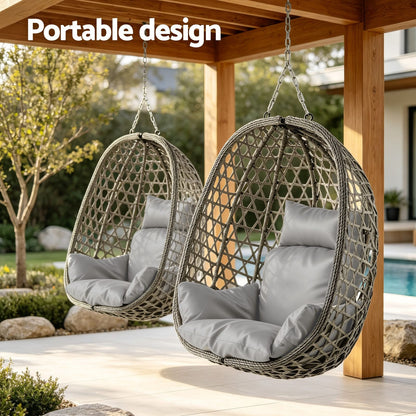 Outdoor Swing Chair Grey 102x192cm